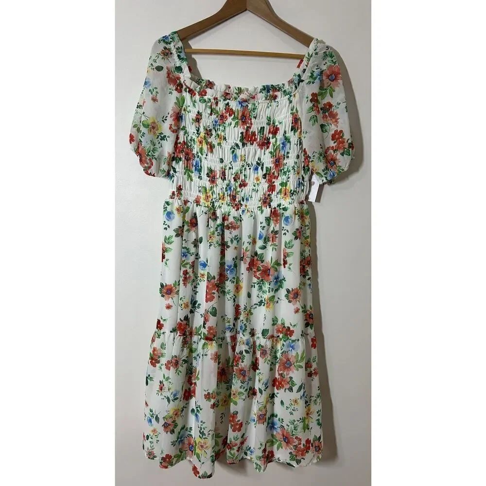 Chenault Pink & Violet Mommy & Me Floral Dress Women's Large